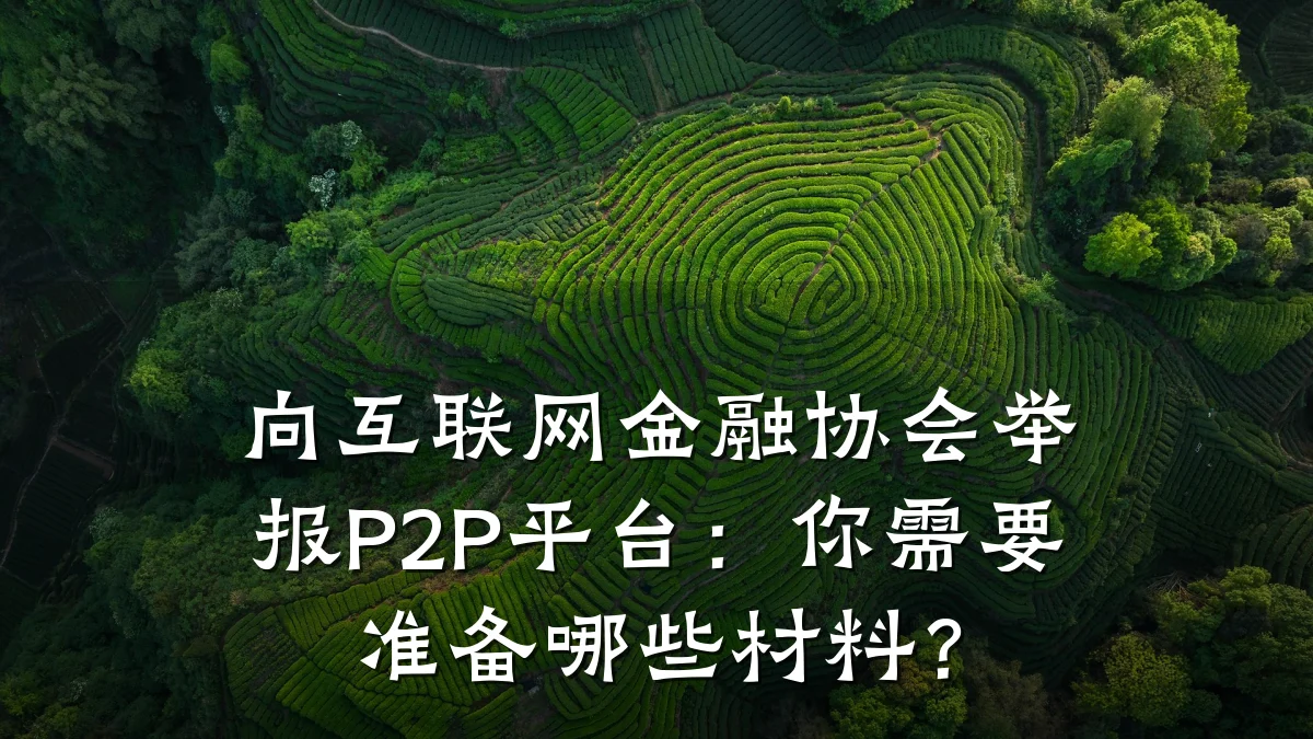 向互联网金融协会举报P2P平台:你需要准备哪些材料?