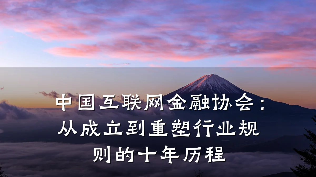 中国互联网金融协会：从成立到重塑行业规则的十年历程