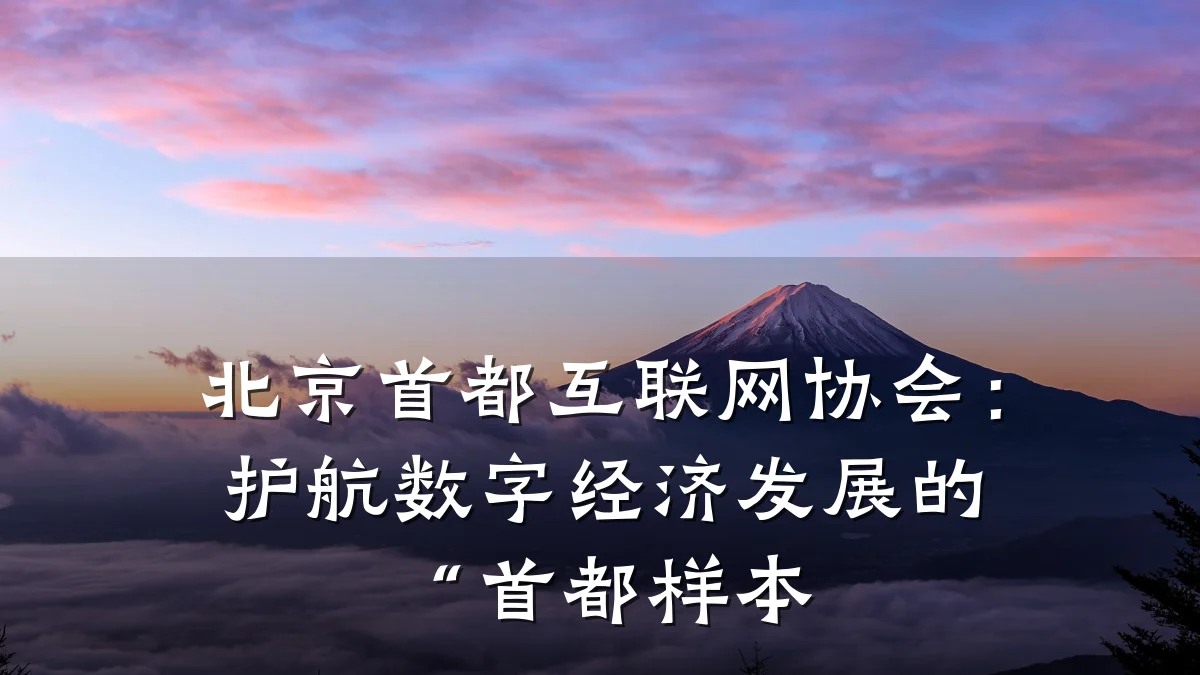 北京首都互联网协会：护航数字经济发展的“首都样本