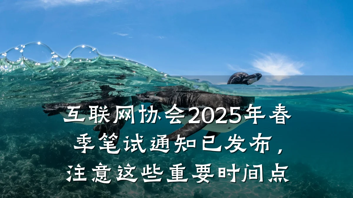互联网协会2025年春季笔试通知已发布，注意这些重要时间点