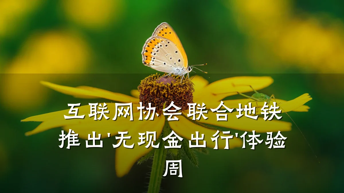 互联网协会联合地铁推出'无现金出行'体验周