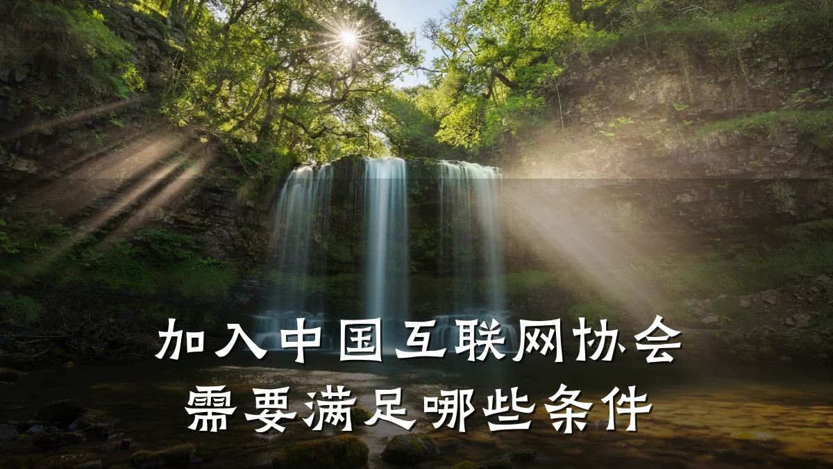 加入中国互联网协会需要满足哪些条件