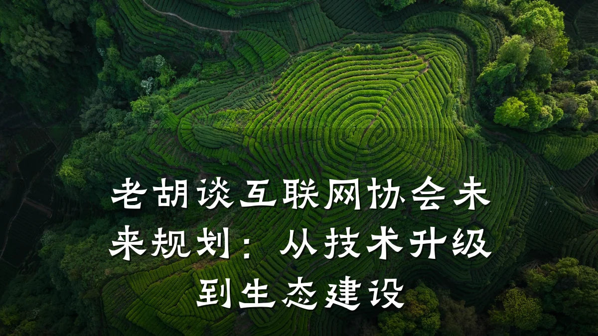 老胡谈互联网协会未来规划：从技术升级到生态建设