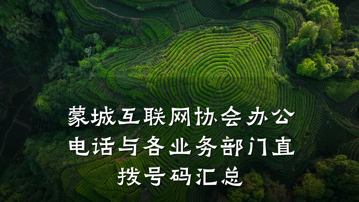蒙城互联网协会办公电话与各业务部门直拨号码汇总