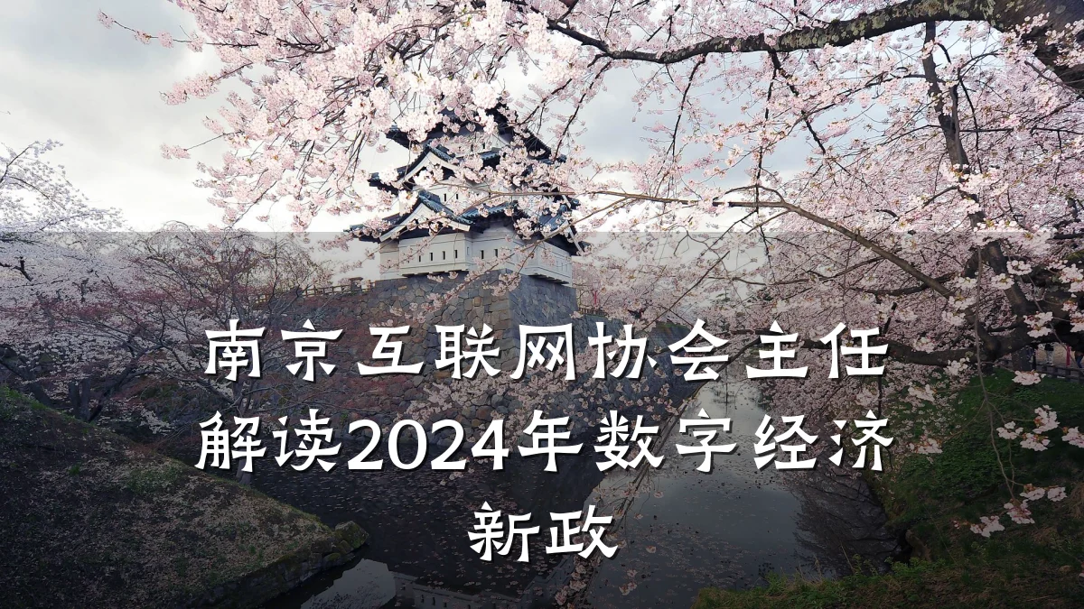 南京互联网协会主任解读2024年数字经济新政