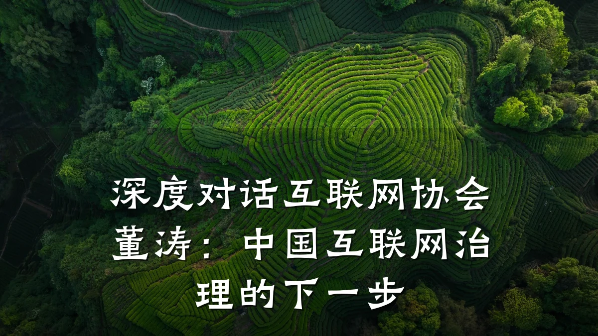 深度对话互联网协会董涛：中国互联网治理的下一步