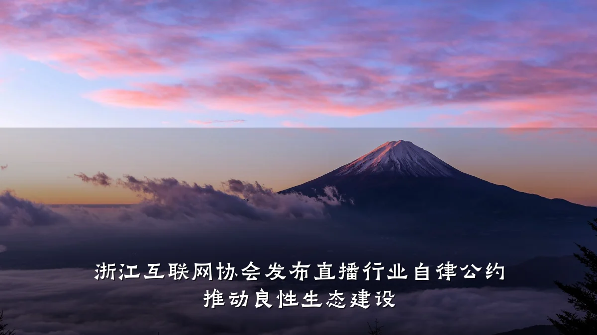 浙江互联网协会发布直播行业自律公约 推动良性生态建设